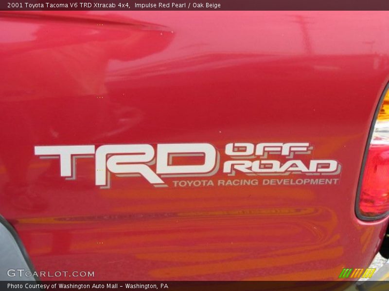 Impulse Red Pearl / Oak Beige 2001 Toyota Tacoma V6 TRD Xtracab 4x4