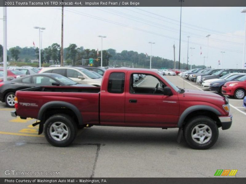 Impulse Red Pearl / Oak Beige 2001 Toyota Tacoma V6 TRD Xtracab 4x4