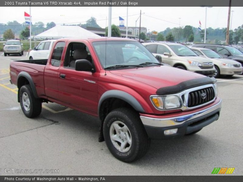 Impulse Red Pearl / Oak Beige 2001 Toyota Tacoma V6 TRD Xtracab 4x4