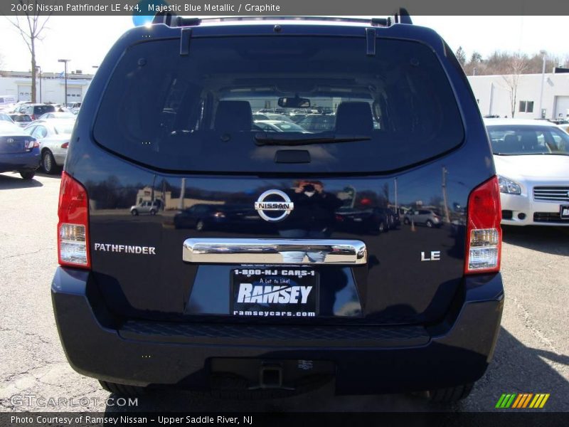Majestic Blue Metallic / Graphite 2006 Nissan Pathfinder LE 4x4