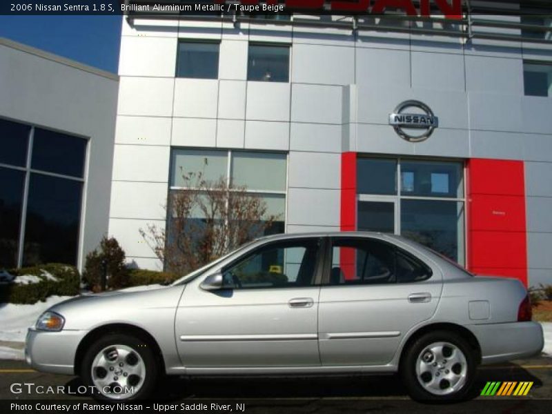Brilliant Aluminum Metallic / Taupe Beige 2006 Nissan Sentra 1.8 S