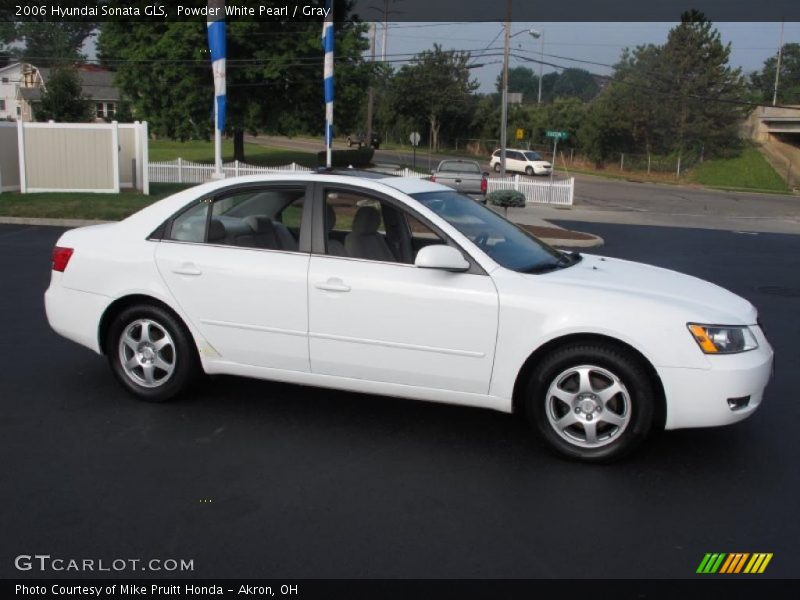 Powder White Pearl / Gray 2006 Hyundai Sonata GLS