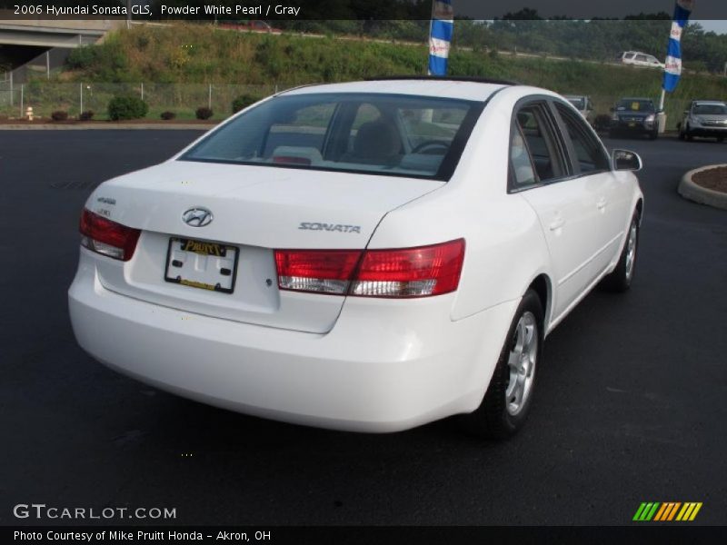 Powder White Pearl / Gray 2006 Hyundai Sonata GLS