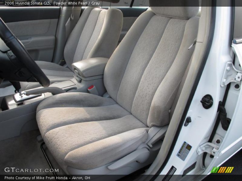 Powder White Pearl / Gray 2006 Hyundai Sonata GLS