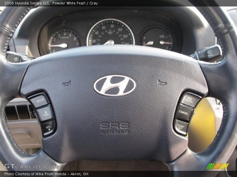 Powder White Pearl / Gray 2006 Hyundai Sonata GLS