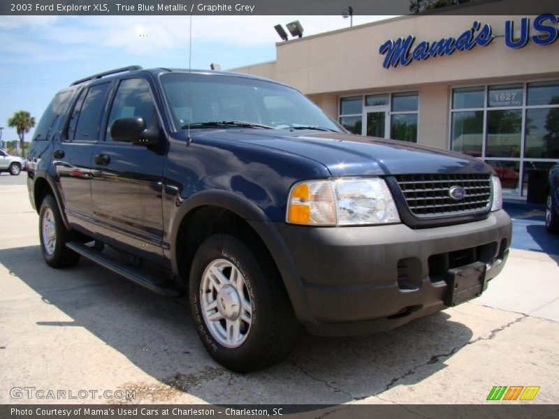 True Blue Metallic / Graphite Grey 2003 Ford Explorer XLS