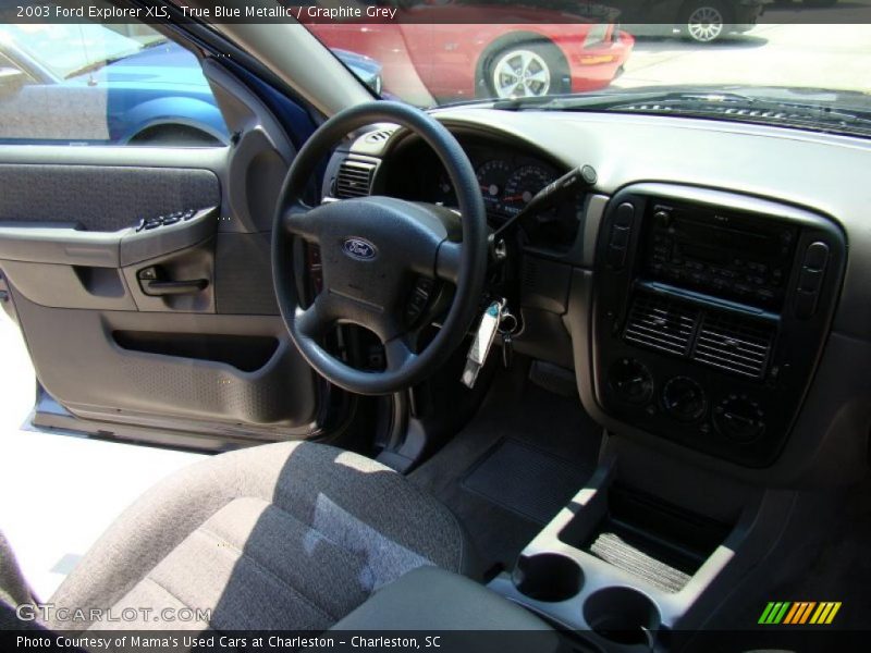 True Blue Metallic / Graphite Grey 2003 Ford Explorer XLS