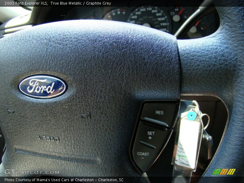 True Blue Metallic / Graphite Grey 2003 Ford Explorer XLS