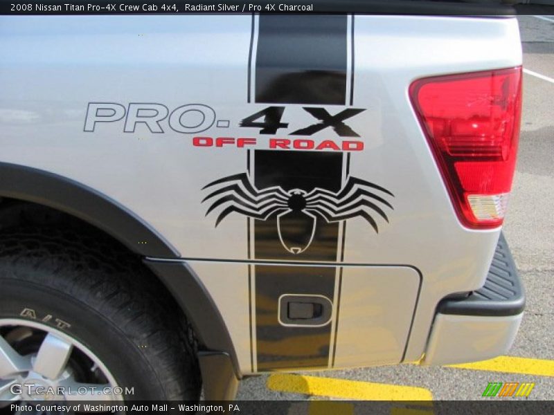 Radiant Silver / Pro 4X Charcoal 2008 Nissan Titan Pro-4X Crew Cab 4x4
