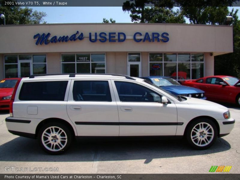 White / Taupe 2001 Volvo V70 T5