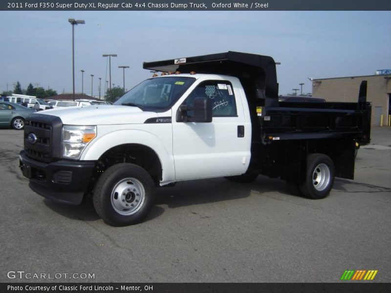 Oxford White / Steel 2011 Ford F350 Super Duty XL Regular Cab 4x4 Chassis Dump Truck