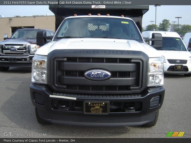 Oxford White / Steel 2011 Ford F350 Super Duty XL Regular Cab 4x4 Chassis Dump Truck