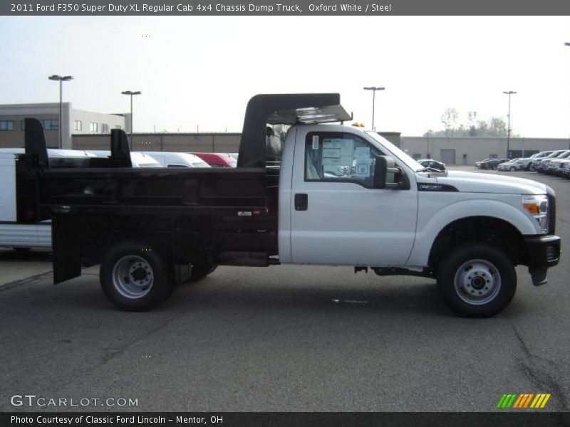 Oxford White / Steel 2011 Ford F350 Super Duty XL Regular Cab 4x4 Chassis Dump Truck