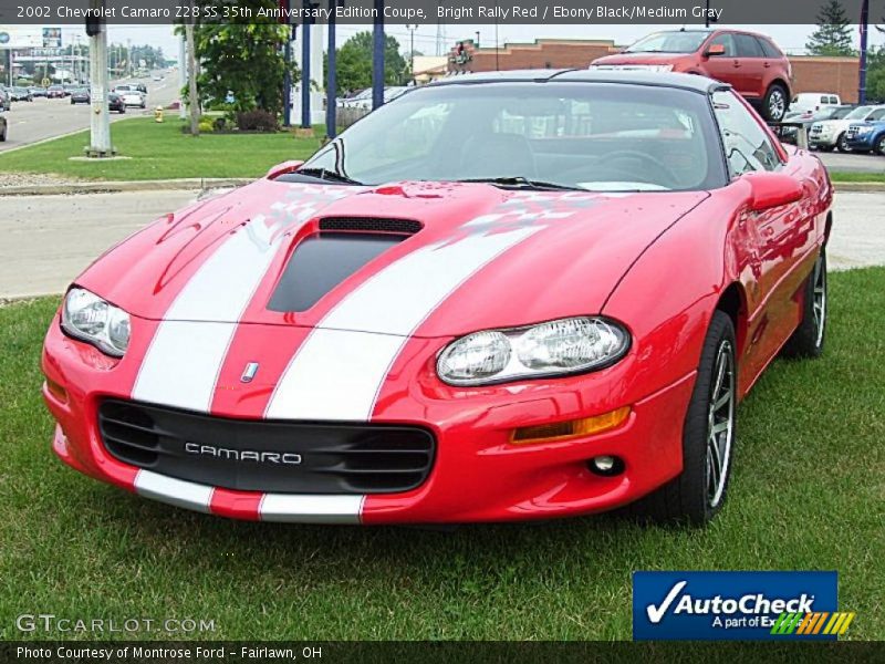 Bright Rally Red / Ebony Black/Medium Gray 2002 Chevrolet Camaro Z28 SS 35th Anniversary Edition Coupe