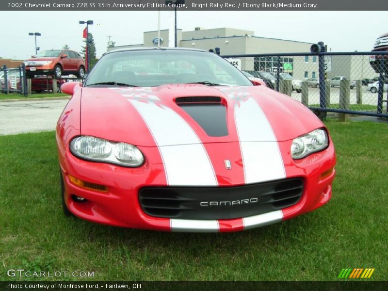 Bright Rally Red / Ebony Black/Medium Gray 2002 Chevrolet Camaro Z28 SS 35th Anniversary Edition Coupe