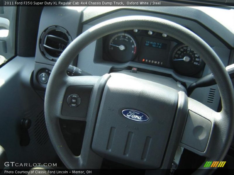 Oxford White / Steel 2011 Ford F350 Super Duty XL Regular Cab 4x4 Chassis Dump Truck
