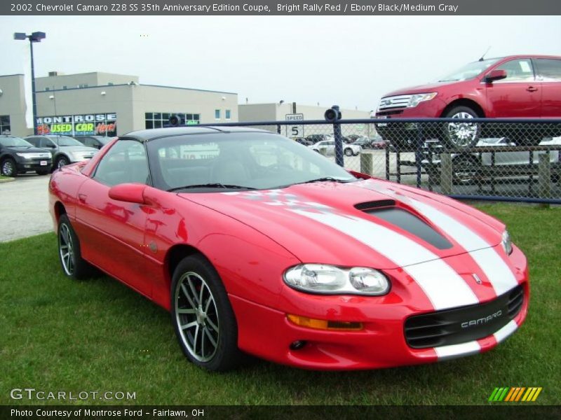 Bright Rally Red / Ebony Black/Medium Gray 2002 Chevrolet Camaro Z28 SS 35th Anniversary Edition Coupe