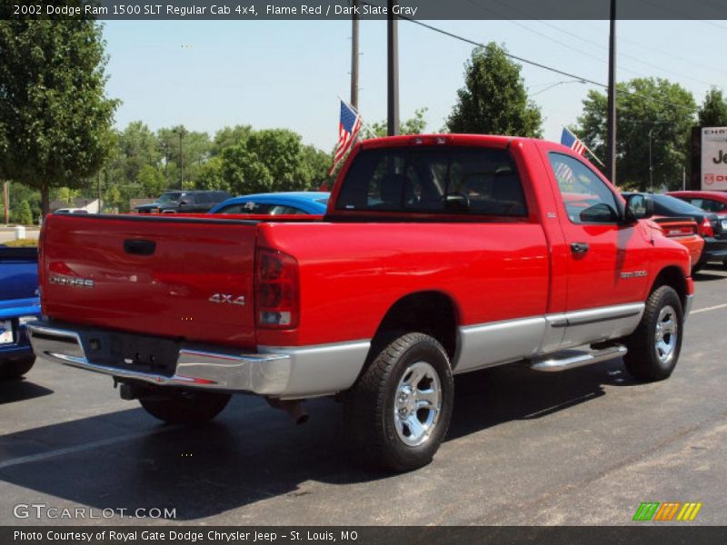 Flame Red / Dark Slate Gray 2002 Dodge Ram 1500 SLT Regular Cab 4x4