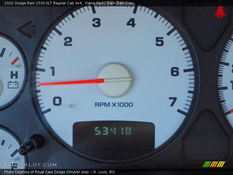 Flame Red / Dark Slate Gray 2002 Dodge Ram 1500 SLT Regular Cab 4x4