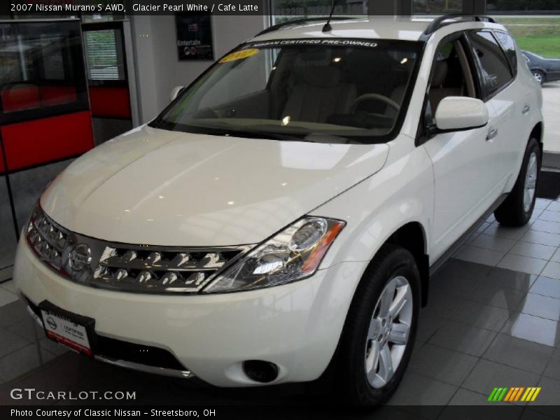 Glacier Pearl White / Cafe Latte 2007 Nissan Murano S AWD