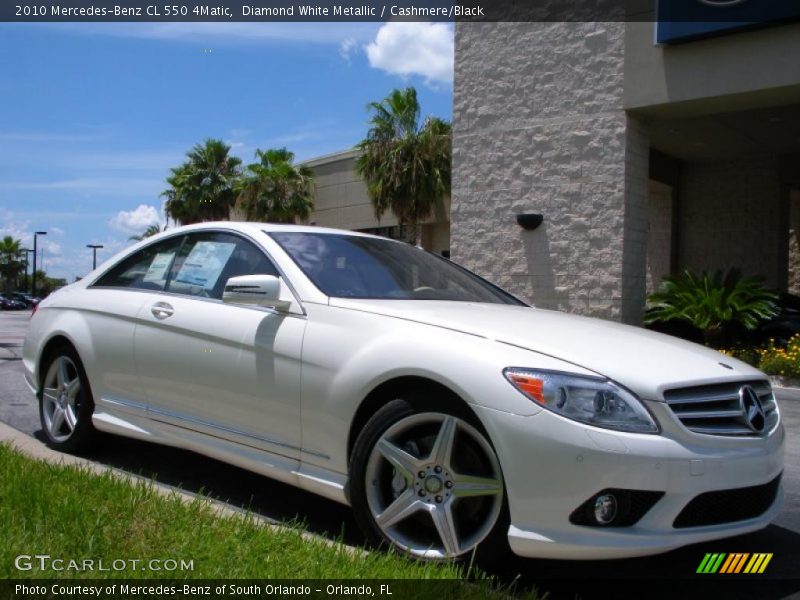 Diamond White Metallic / Cashmere/Black 2010 Mercedes-Benz CL 550 4Matic