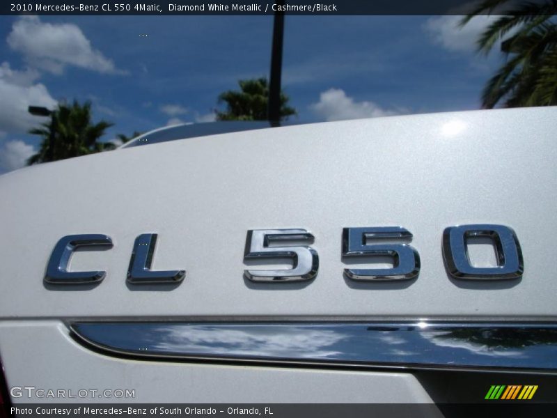 Diamond White Metallic / Cashmere/Black 2010 Mercedes-Benz CL 550 4Matic