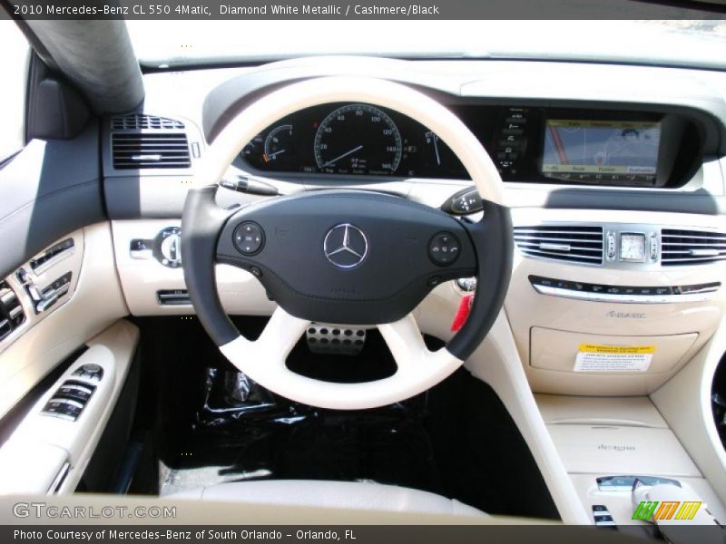 Diamond White Metallic / Cashmere/Black 2010 Mercedes-Benz CL 550 4Matic