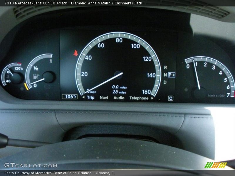Diamond White Metallic / Cashmere/Black 2010 Mercedes-Benz CL 550 4Matic