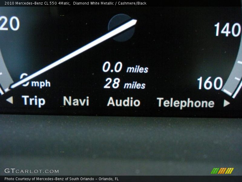 Diamond White Metallic / Cashmere/Black 2010 Mercedes-Benz CL 550 4Matic
