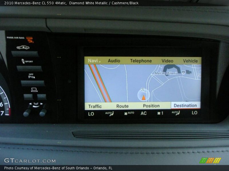 Diamond White Metallic / Cashmere/Black 2010 Mercedes-Benz CL 550 4Matic