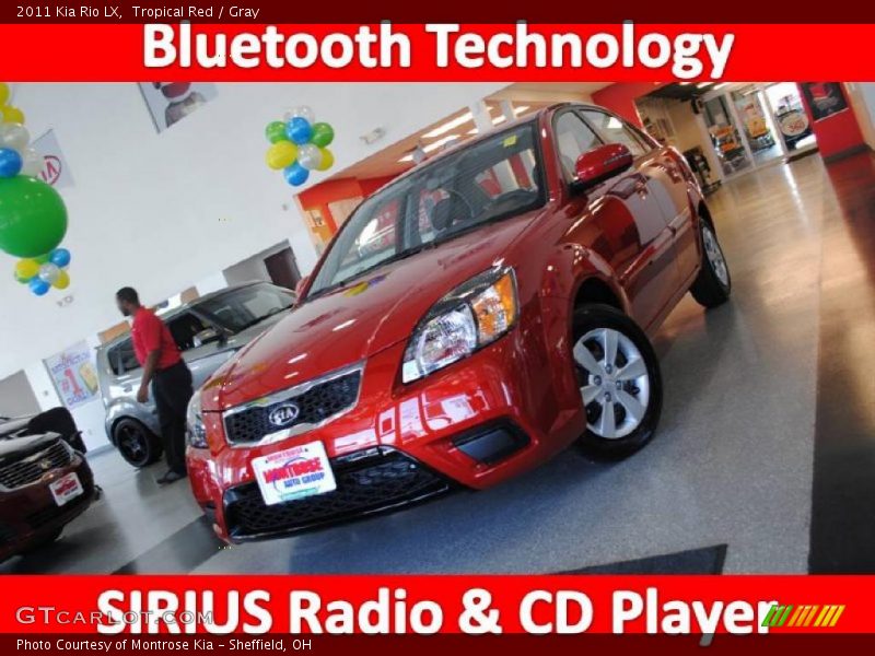 Tropical Red / Gray 2011 Kia Rio LX