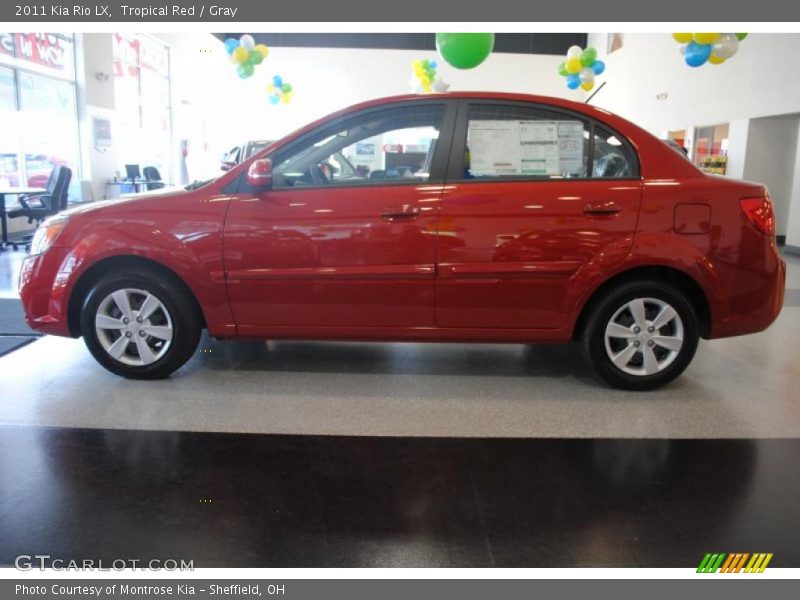Tropical Red / Gray 2011 Kia Rio LX