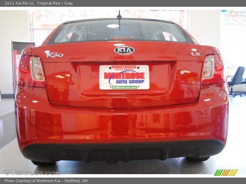 Tropical Red / Gray 2011 Kia Rio LX