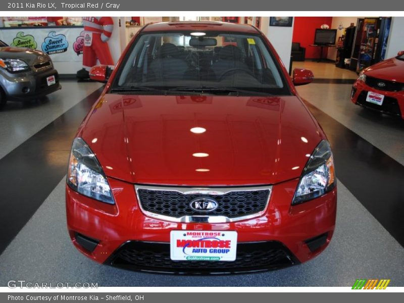 Tropical Red / Gray 2011 Kia Rio LX