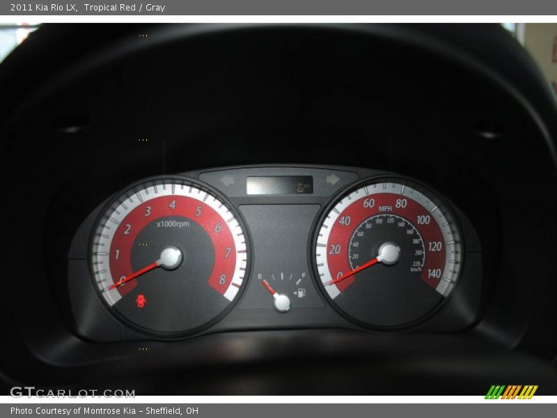 Tropical Red / Gray 2011 Kia Rio LX
