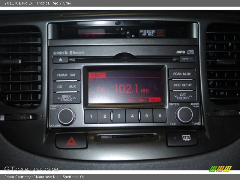 Tropical Red / Gray 2011 Kia Rio LX
