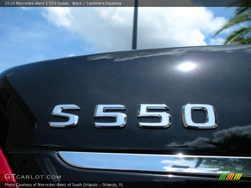 Black / Cashmere/Savanna 2010 Mercedes-Benz S 550 Sedan