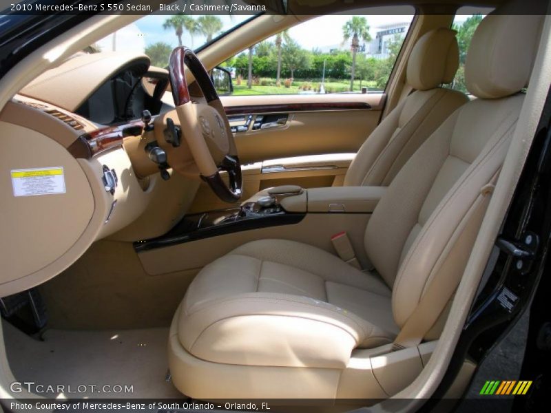 Black / Cashmere/Savanna 2010 Mercedes-Benz S 550 Sedan
