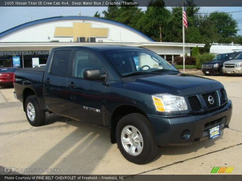 Deep Water Blue / Graphite/Titanium 2005 Nissan Titan SE Crew Cab 4x4