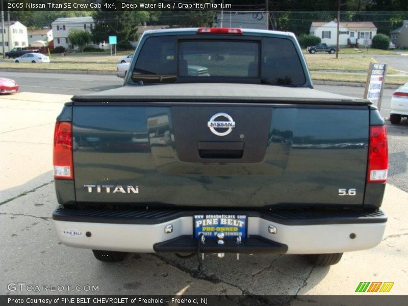 Deep Water Blue / Graphite/Titanium 2005 Nissan Titan SE Crew Cab 4x4