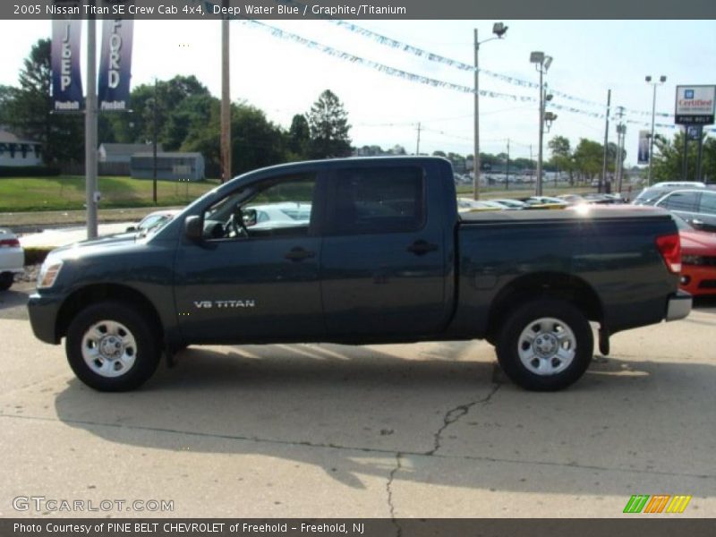 Deep Water Blue / Graphite/Titanium 2005 Nissan Titan SE Crew Cab 4x4