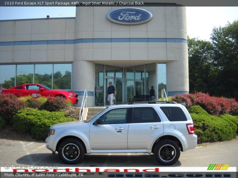 Ingot Silver Metallic / Charcoal Black 2010 Ford Escape XLT Sport Package 4WD