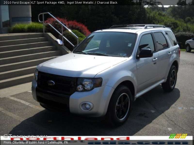 Ingot Silver Metallic / Charcoal Black 2010 Ford Escape XLT Sport Package 4WD