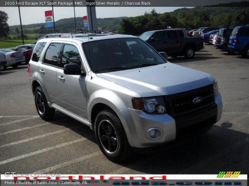 Ingot Silver Metallic / Charcoal Black 2010 Ford Escape XLT Sport Package 4WD
