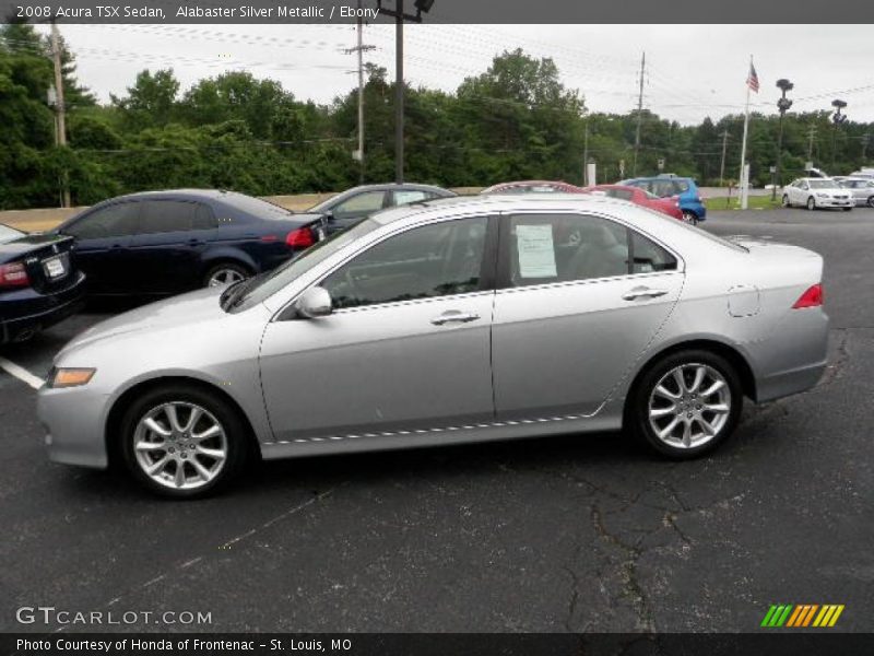 Alabaster Silver Metallic / Ebony 2008 Acura TSX Sedan