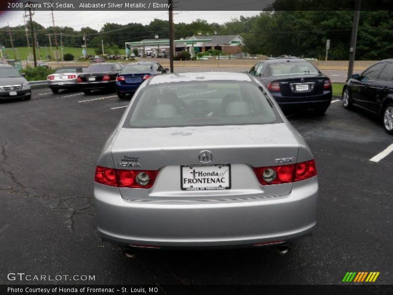 Alabaster Silver Metallic / Ebony 2008 Acura TSX Sedan