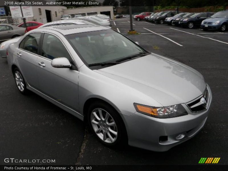 Alabaster Silver Metallic / Ebony 2008 Acura TSX Sedan