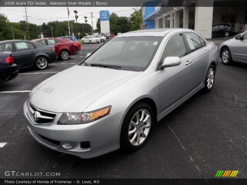 Alabaster Silver Metallic / Ebony 2008 Acura TSX Sedan