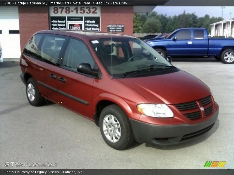 Inferno Red Crystal Pearl / Medium Slate Gray 2006 Dodge Caravan SE
