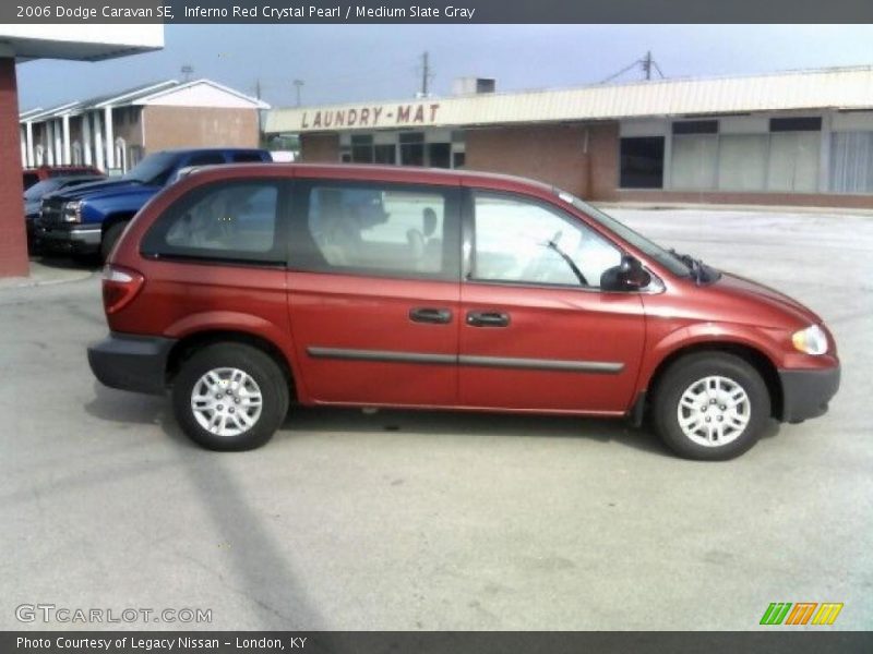 Inferno Red Crystal Pearl / Medium Slate Gray 2006 Dodge Caravan SE